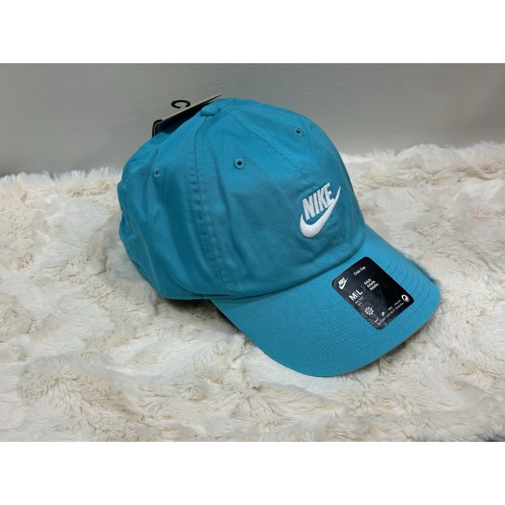 Nike Club Cap Unstructured Futura M/L Adjustable Strap Turquoise Teal FB5368-345